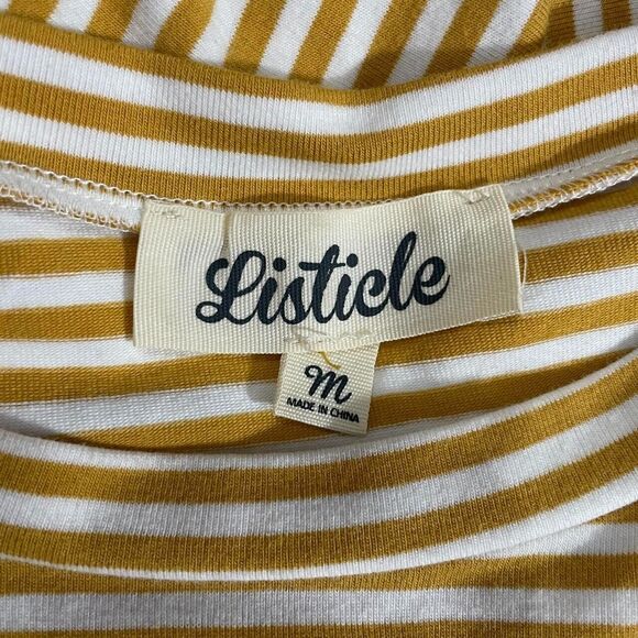 Listicle Size Medium Yellow flowy 3/4 long sleeve mini dress - Picture 3 of 3